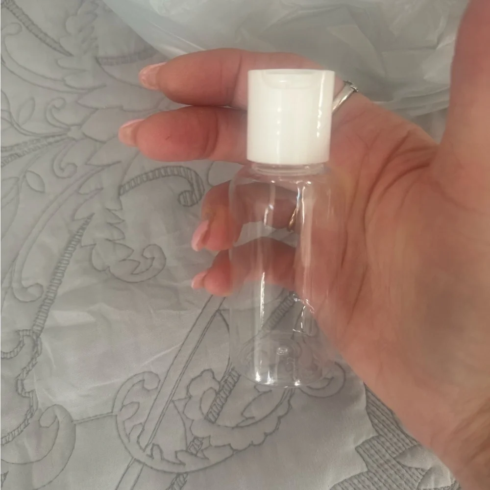 Clear Plastic Bottles with White Caps - Home Party Supplies